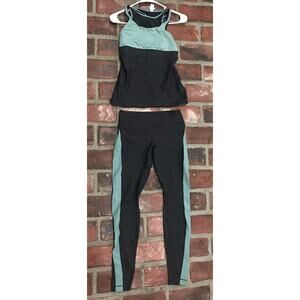 Pure & Good Anthropologie 2 Piece Workout Set Tank Leggings Size XS Activewear